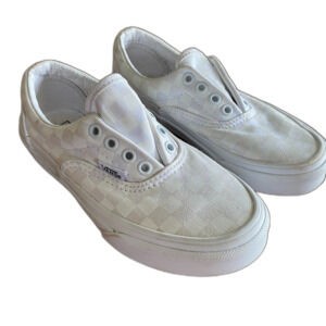 Vans White Checkered Lace-Up Sneakers Youth 1